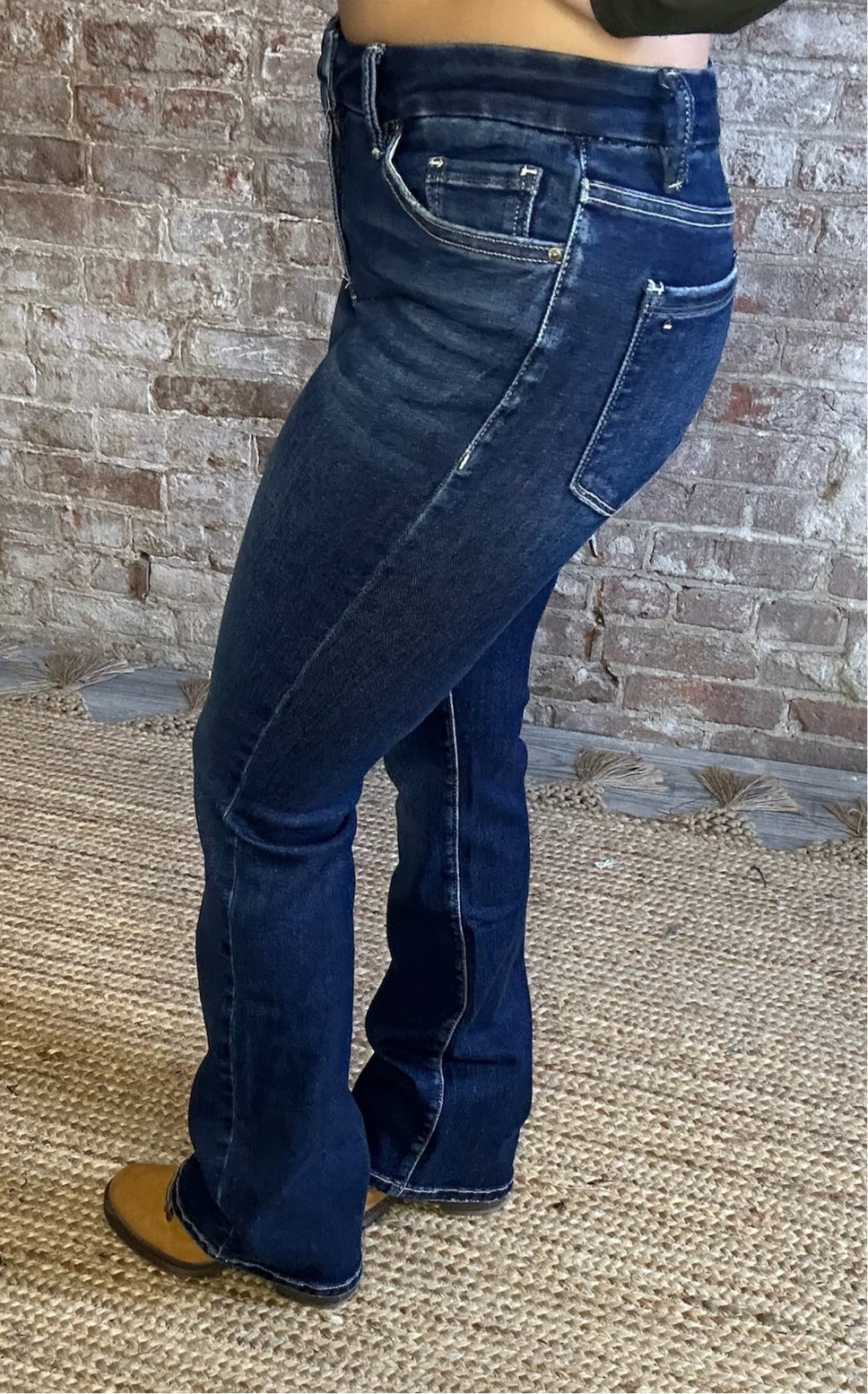Mid Rise Boot Cut Jeans