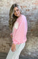 Comfy Oversized Ribbed Bow Sweatshirt