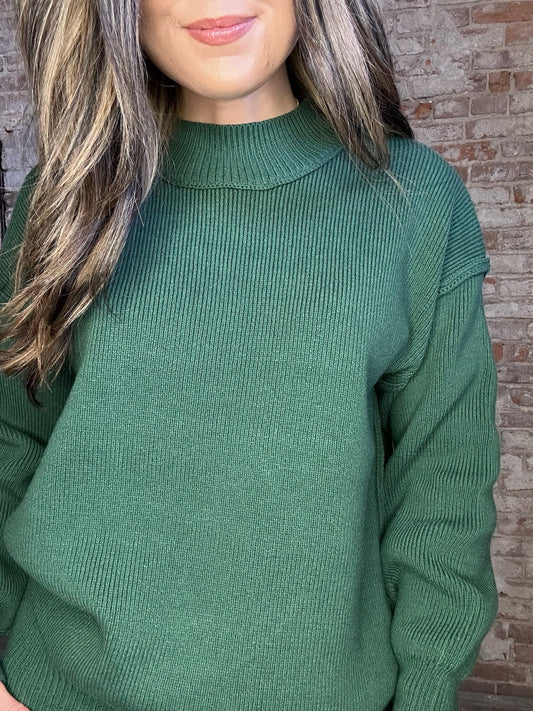 Simple Cozy Sweater ~ Dark Green