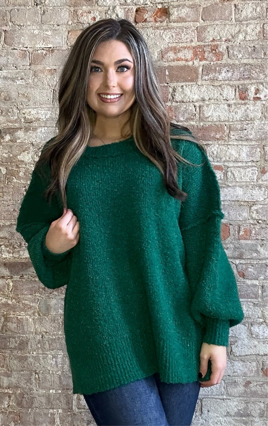Soft and Simple Sweater ~ Green