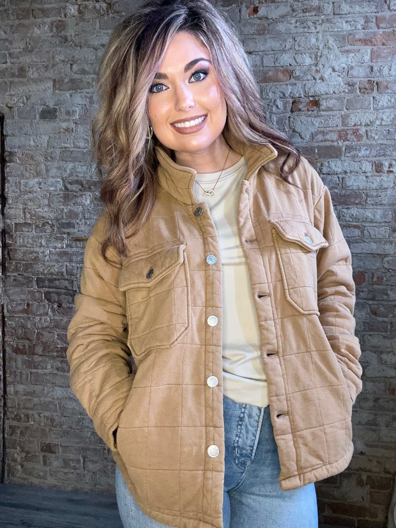 Quilted Mineral Washed Shacket – Sorta Sweet Boutique