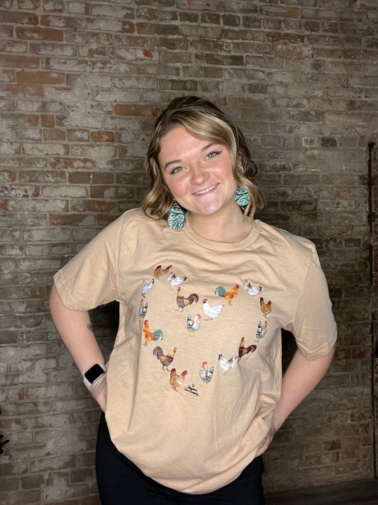 Western 'Chicken Heart' Graphic Tee