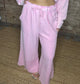 Pink Comfy Flare Pants