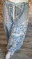 Sweet Mixed Textured Patchwork Denim Pants
