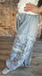 Sweet Mixed Textured Patchwork Denim Pants