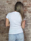 Round Neck Ribbed T-Shirt ~ White