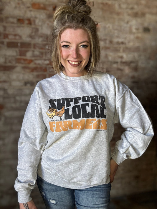 Support Local Farmers with Chickens Sweatshirt