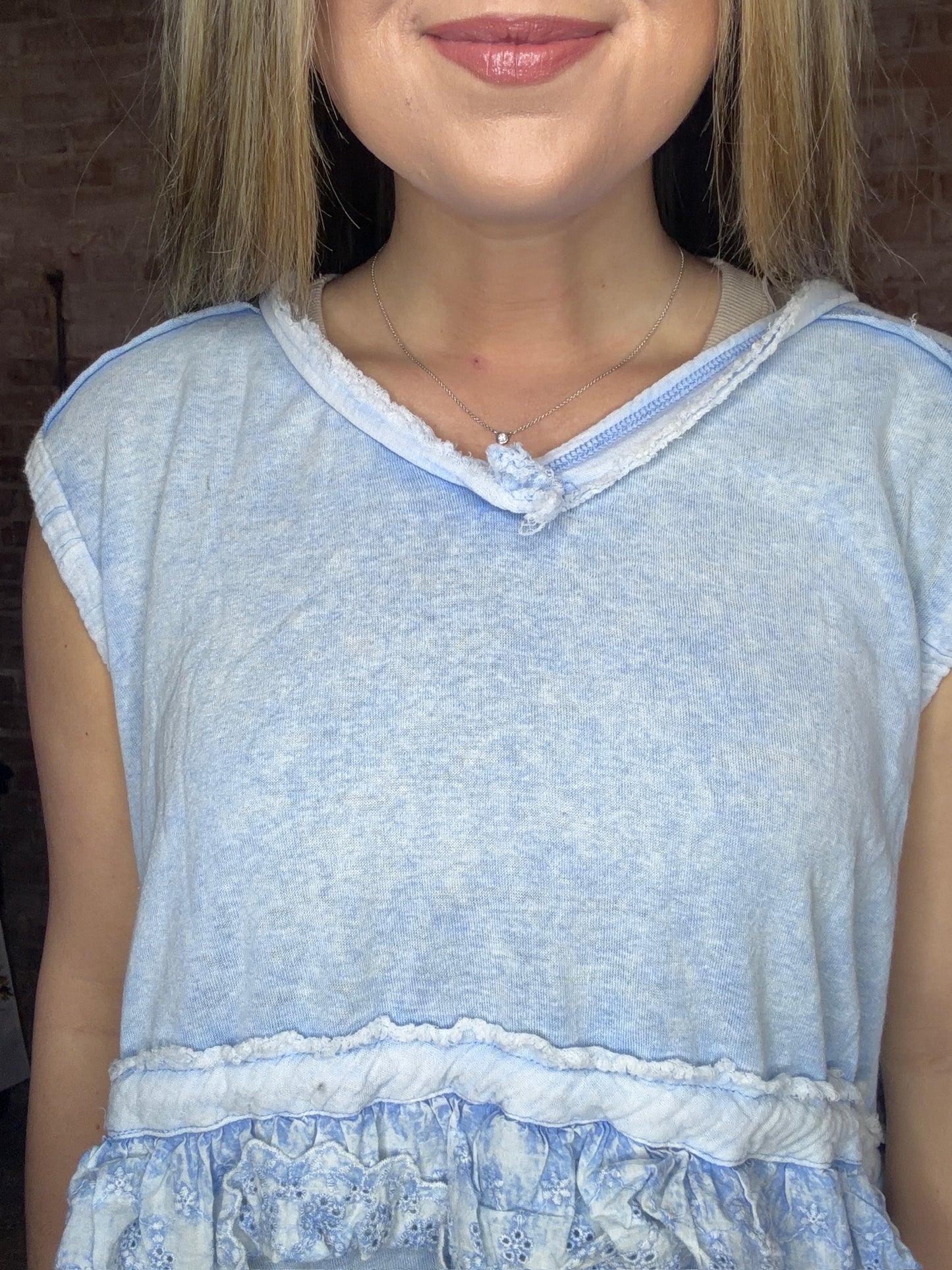 Sleeveless Tiered Ruffled Tunic Top