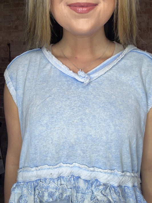 Sleeveless Tiered Ruffled Tunic Top
