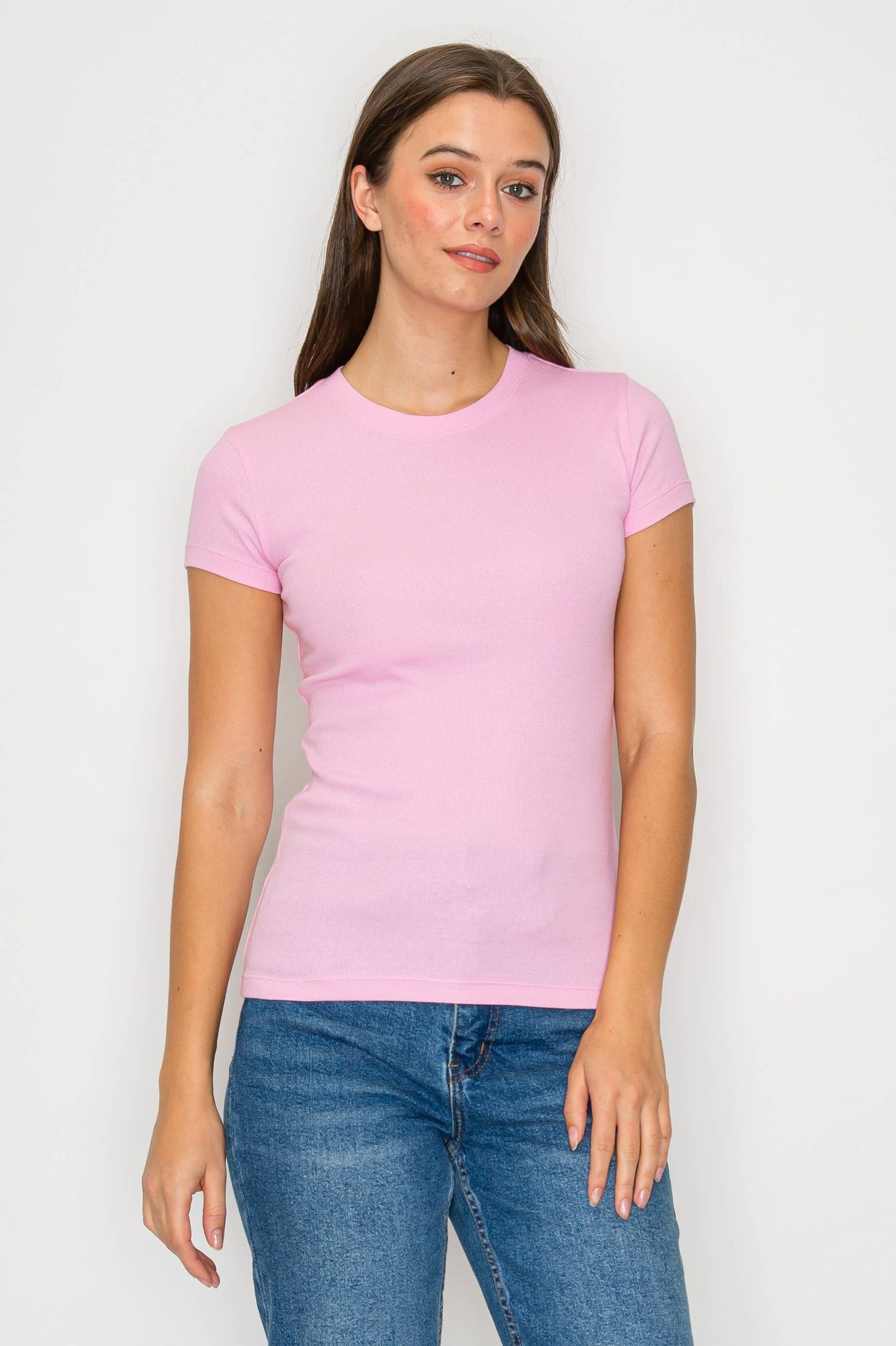 Vanilla Monkey - Short Sleeve Mini Ribbed Tee