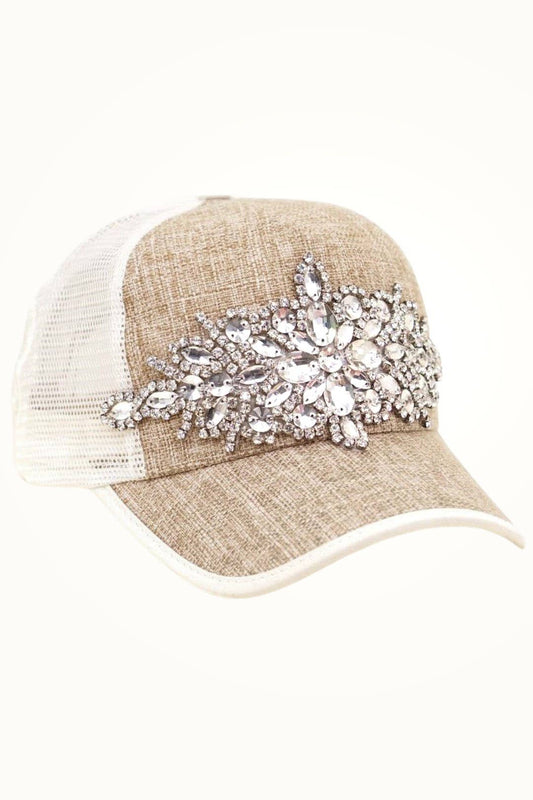 Bejeweled Bling Glitz Two Toned Trucker Hat