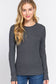 Vanilla Monkey - Long Sleeve Crew Neck Thermal Knit Top