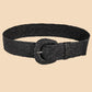 Retro Elastic Belt With Braided Buckle