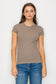 Vanilla Monkey - Short Sleeve Mini Ribbed Tee
