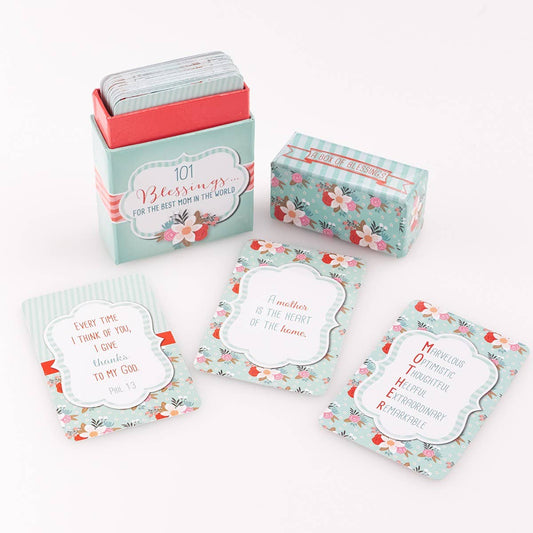 Christian Art Gifts - 101 Blessings for the Best Mom Box of Blessings
