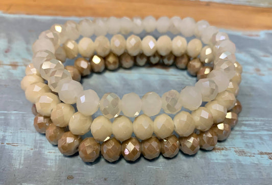 3pc Bracelet Set ~ Taupe